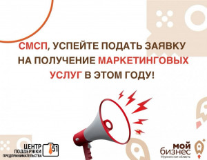 Заканчивается прием заявок на маркетинговые услуги от регионального Центра поддержки предпринимательства