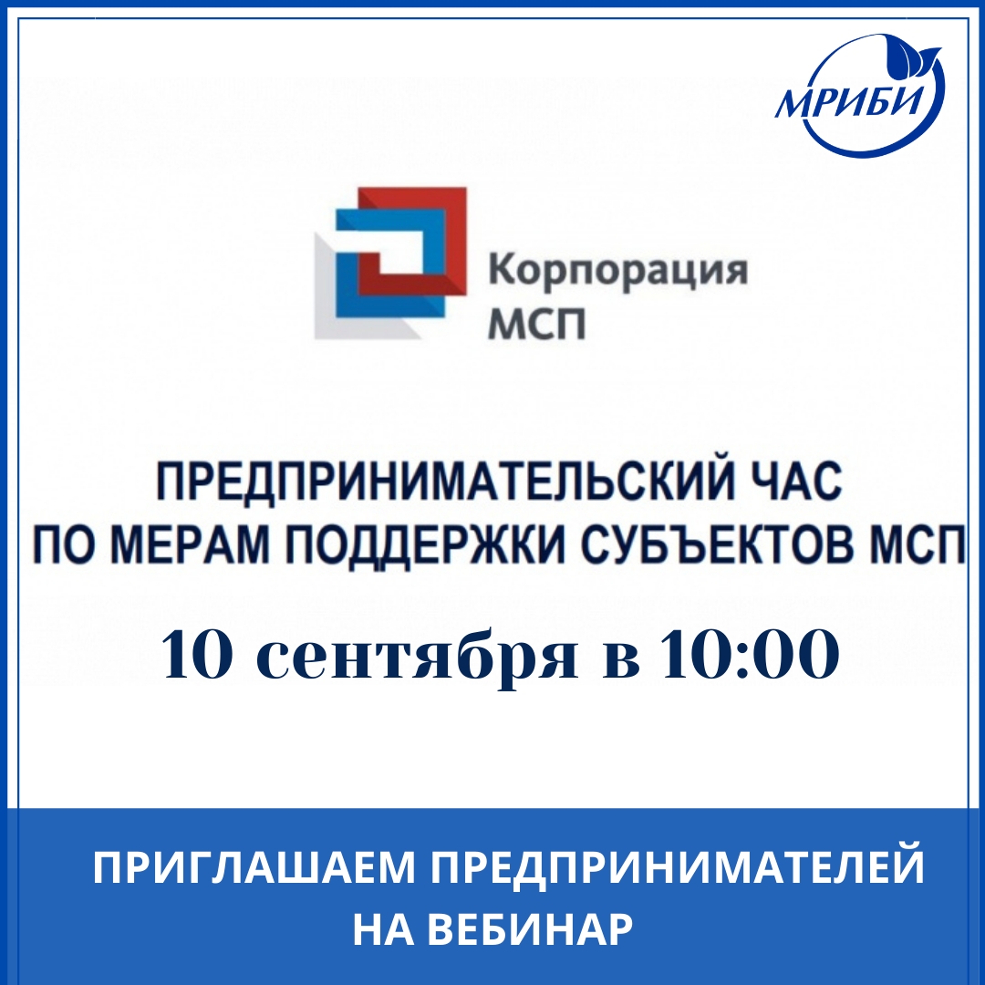 Приглашаем принять участие в предпринимательском часе по мерам поддержки для субъектов МСП