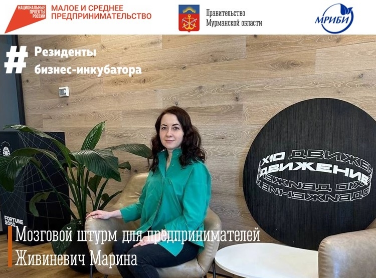 Представляем резидента бизнес-инкубатора, лидера Х10 Движения в г. Мурманске, бизнес-тренера Живиневич Марину Анатольевну с проектом «Мозговой штурм для предпринимателей».